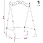 vidaXL Cadre de balançoire Blanc antique 113 x 121 5 x 168 cm Acier