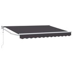 vidaXL Auvent rétractable Anthracite 3 5 x 2 m Polyester et métal
