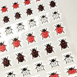 54 stickers puffies Coccinelles