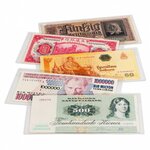 Paquet de 50 pochettes leuchtturm en pvc pour billets d'une taille maximum de 204 00 mm x 123 00 mm (341222)