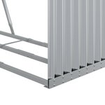 vidaXL Porte-bûches argenté 120x45x100 cm acier galvanisé