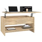 Vidaxl table basse chêne sonoma 80x50x40 cm bois d'ingénierie