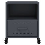 vidaXL Tables de chevet 2 Pièces anthracite 36x39x43 5 cm acier