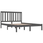vidaXL Cadre de lit sans matelas gris bois massif 200x200 cm
