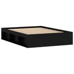 vidaXL Cadre de lit noir 135x190 cm double