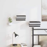 vidaXL Étagère flottante avec étagère 4 Pièces Blanc 6 x 10 8 x 6 6 cm