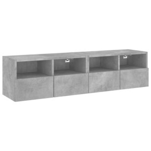 vidaXL Meubles TV muraux 2 Pièces gris béton 60x30x30cm bois d'ingénierie
