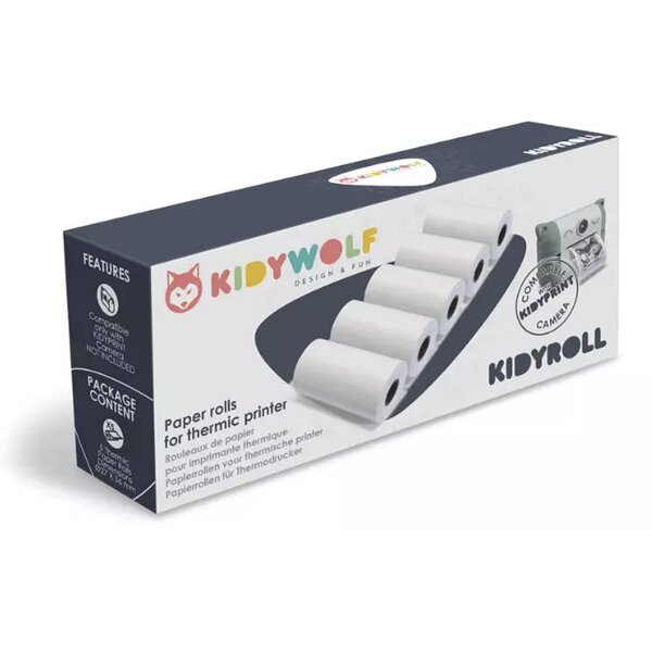 KIDYROLL 1 x 5 rouleaux de papier pour KIDYPRINT