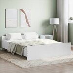 vidaXL Cadre de lit avec tête de lit et pied de lit blanc 140x200 cm