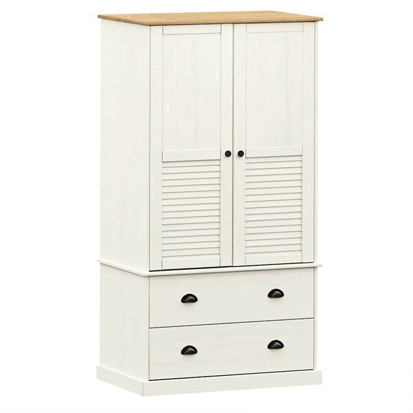 vidaXL Garde-robe VIGO blanc 90x55x170 cm bois massif de pin