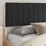 vidaXL Cadre de lit avec tête de lit rembourrée Noir 200 x 200 cm