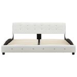 vidaXL Cadre de lit sans matelas blanc similicuir 160x200 cm