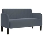vidaXL Canapé causeuse gris foncé 109 cm velours