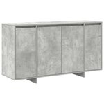 vidaXL Buffet Gris Béton Gris béton Bois d'ingénierie 135 x 41 x 75 cm
