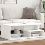 vidaXL Table basse blanc 102x55x35 cm bois d'ingénierie