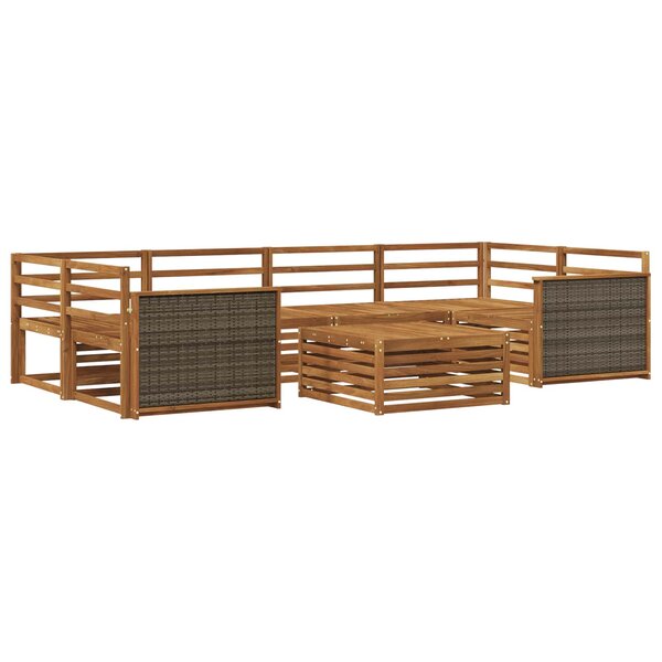 vidaXL Ensemble de canapés d'extérieur 7 pc Naturel