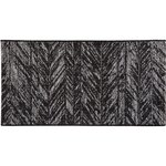 Tapis en polypropylène noir evora 110 x 60 cm