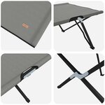 vidaXL Lits de plage pliants avec sacs de transport 2 Pièces Gris Tissu Oxford 600D
