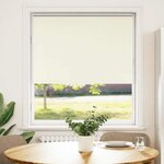 vidaXL Store enrouleur occultant blanc cassé largeur du tissu 100 7 cm