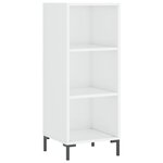 vidaXL Buffet blanc brillant 34 5x32 5x90 cm bois d'ingénierie