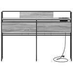 vidaXL Tête de lit de rangement Sonoma gris 120 cm Bois d'ingénierie