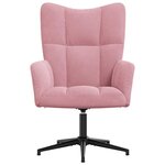 vidaXL Chaise de relaxation Rose Velours