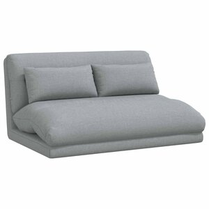vidaXL Fauteuil de sol ajustable Gris clair Tissu