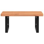 vidaXL Étagère de vasque murale acier et bois massif de hêtre