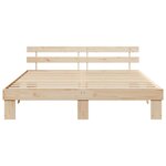 vidaXL Cadre de lit Marron 200 x 200 cm Bois de pin massif