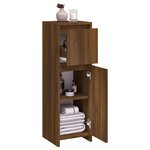 vidaXL Armoire de bain Chêne marron 30x30x95 cm Bois d'ingénierie
