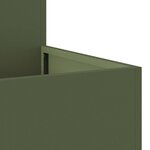 vidaXL Cache-pot de jardin Vert olive 100 x 100 x 48 cm Acier