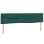vidaXL Sommier à lattes de lit et matelas et LED vert foncé 180x210cm velours
