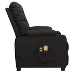 vidaXL Fauteuil électrique de massage Noir Tissu