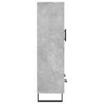 vidaXL Buffet haut gris béton 69 5x31x115 cm bois d'ingénierie