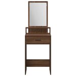 vidaXL Table de Toilette Chêne brun 50 x 41 x 140 cm Bois d'ingénierie
