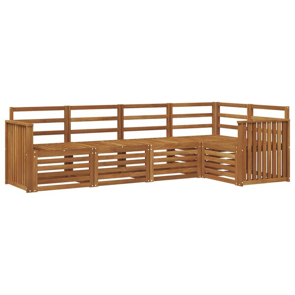 vidaXL Ensemble de canapés d'extérieur 5 pc Naturel Polyester