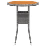 vidaXL Mobilier à dîner de jardin 3 Pièces Résine tressée Gris
