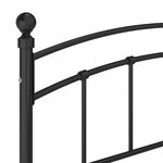 vidaXL Cadre de lit avec tête de lit sans matelas noir 160x200cm métal