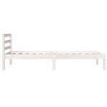 vidaXL Cadre de lit sans matelas 75x190 cm blanc