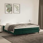 vidaXL Sommier à lattes de lit et matelas Vert foncé 160x200cm Velours