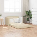 vidaXL Canapé-lit 2 en 1 crème 112x174x55 cm tissu