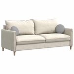 vidaXL Coussins de siège 2 pc Tissu Gris nuage Ø30 x 13 cm