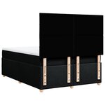 vidaXL Sommier à lattes de lit avec matelas Noir 160x200 cm Tissu