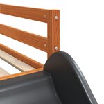 vidaXL Lit superposé avec toboggan et échelle 75x190cm bois pin massif