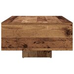 Table basse vidaXL avec lumières LED en bois ancien 85x55x31 cm