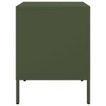 vidaXL Table de chevet vert olive 36x39x50 5 cm acier