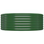 vidaXL Lit surélevé de jardin Acier galvanisé 396x100x36cm Vert