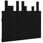 vidaXL Tête de lit murale Noir 95 5x3x80 cm Bois massif de pin