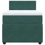 vidaXL Sommier à lattes de lit avec matelas Vert foncé 100x200 cm