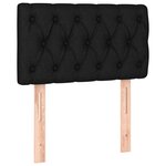 vidaXL Sommier à lattes de lit et matelas Noir 80x200 cm Tissu